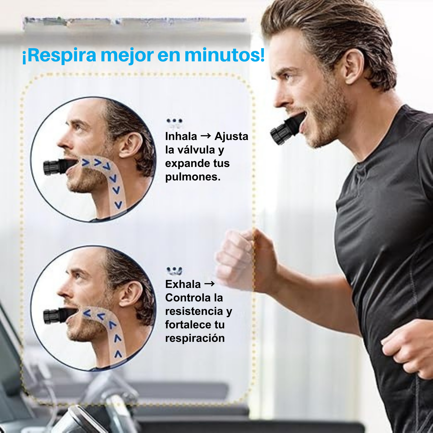 PowerLung Pro™ - Entrenador Respiratorio para Deportistas